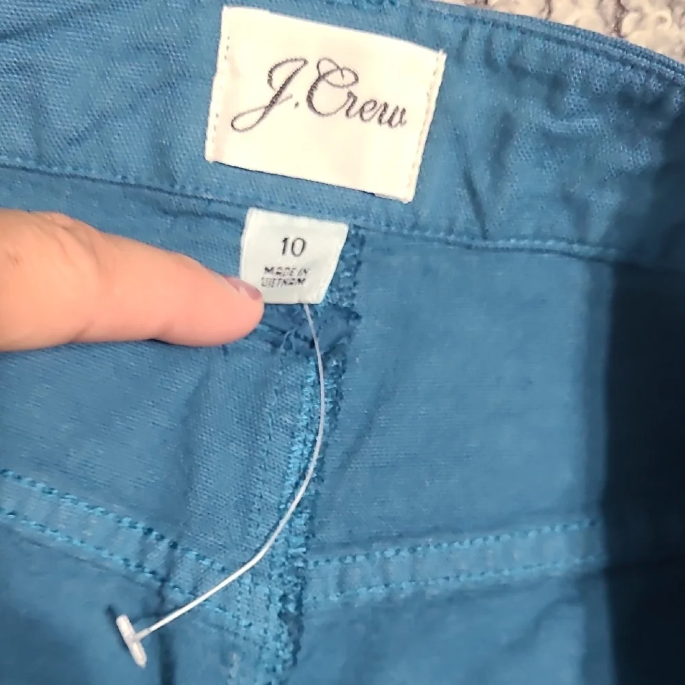 J. Crew Blue Cargo‎ Shorts Tailored Cotton Blend Nwot